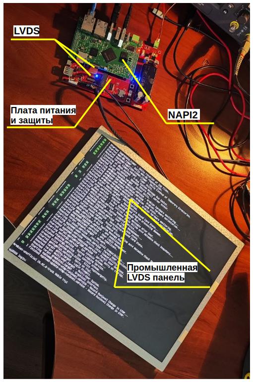 Плата питания и сопряжения LVDS